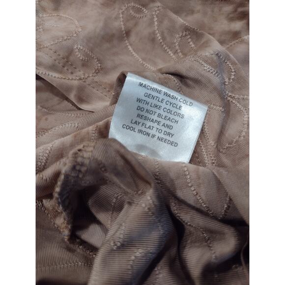 Shannon Ford New York Scoop Neck Embroidered Distressed Brown Tan Blouse Size 1X - Picture 5 of 5